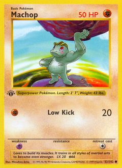 Machop, Base #52, Pokémon TCG card
