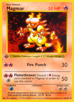Magmar, Base #36, Pokémon TCG card