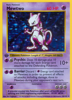 Mewtwo, Base #10, Pokémon TCG card