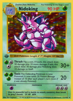 Nidoking, Base #11, Pokémon TCG card
