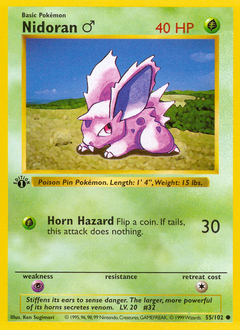 Nidoran ♂, Base #55, Pokémon TCG card