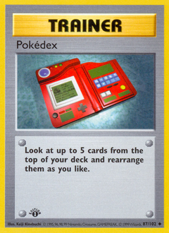 Pokédex, Base #87, Pokémon TCG card