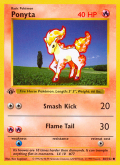 Ponyta, Base #60, Pokémon TCG card