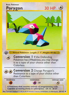 Porygon, Base #39, Pokémon TCG card