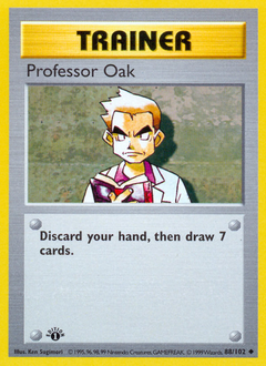 Professor Oak, Base #88, Pokémon TCG card