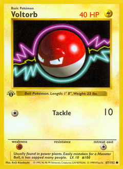 Voltorb, Base #67, Pokémon TCG card