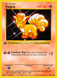 Vulpix, Base #68, Pokémon TCG card