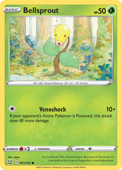 Bellsprout, Battle Styles #1, Pokémon TCG card
