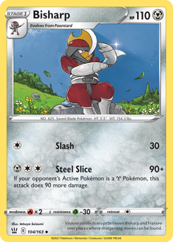 Bisharp, Battle Styles #104, Pokémon TCG card