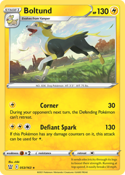 Boltund, Battle Styles #53, Pokémon TCG card