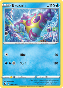 Bruxish, Battle Styles #43, Pokémon TCG card