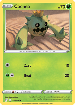 Cacnea, Battle Styles #4, Pokémon TCG card