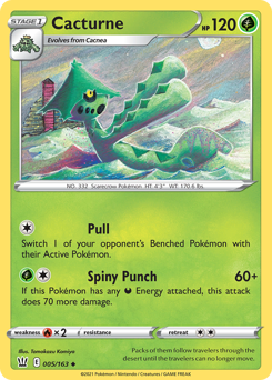 Cacturne, Battle Styles #5, Pokémon TCG card
