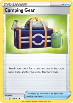 Camping Gear, Battle Styles #122, Pokémon TCG card