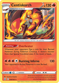 Centiskorch, Battle Styles #30, Pokémon TCG card