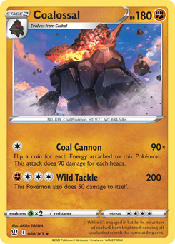 Coalossal, Battle Styles #80, Pokémon TCG card