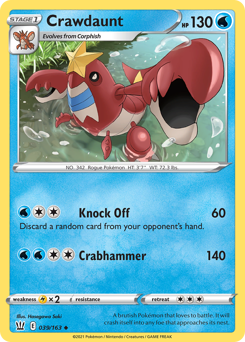 Crawdaunt, Battle Styles #39, Pokémon TCG card