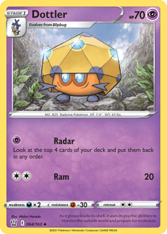 Dottler, Battle Styles #64, Pokémon TCG card