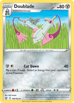 Doublade, Battle Styles #106, Pokémon TCG card