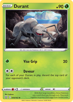 Durant, Battle Styles #10, Pokémon TCG card