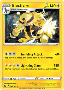 Electivire, Battle Styles #45, Pokémon TCG card