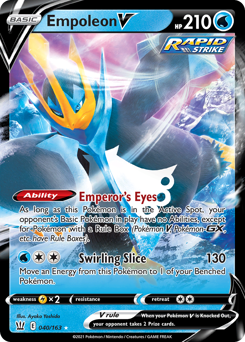Empoleon V, Battle Styles #40, Pokémon TCG card
