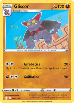 Gliscor, Battle Styles #72, Pokémon TCG card