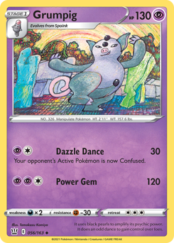 Grumpig, Battle Styles #56, Pokémon TCG card