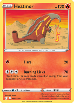 Heatmor, Battle Styles #26, Pokémon TCG card
