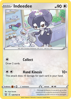 Indeedee, Battle Styles #120, Pokémon TCG card