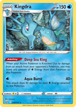Kingdra, Battle Styles #33, Pokémon TCG card