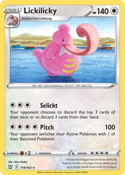 Lickilicky, Battle Styles #114, Pokémon TCG card