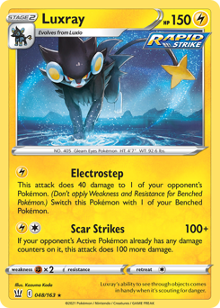 Luxray, Battle Styles #48, Pokémon TCG card