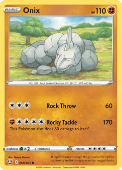 Onix, Battle Styles #68, Pokémon TCG card