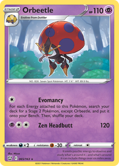 Orbeetle, Battle Styles #65, Pokémon TCG card