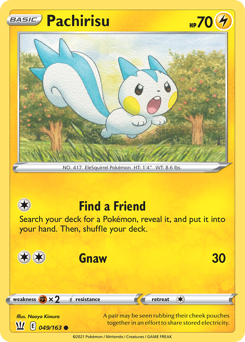 Pachirisu, Battle Styles #49, Pokémon TCG card