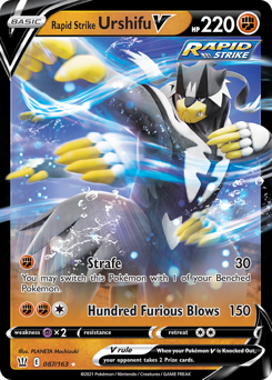 Rapid Strike Urshifu V, Battle Styles #87, Pokémon TCG card