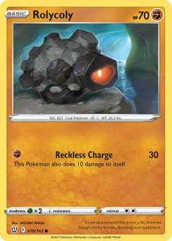 Rolycoly, Battle Styles #78, Pokémon TCG card