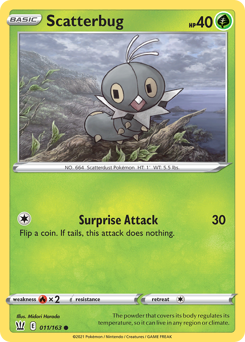 Scatterbug, Battle Styles #11, Pokémon TCG card