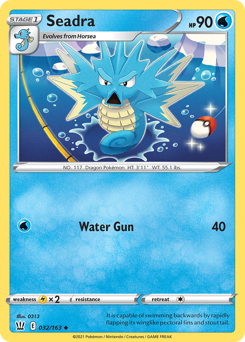 Seadra, Battle Styles #32, Pokémon TCG card