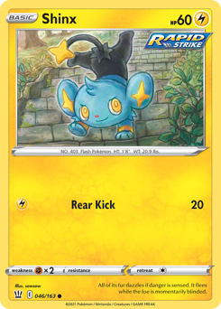 Shinx, Battle Styles #46, Pokémon TCG card