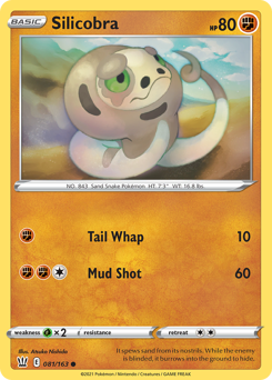 Silicobra, Battle Styles #81, Pokémon TCG card
