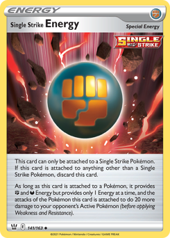 Single Strike Energy, Battle Styles #141, Pokémon TCG card