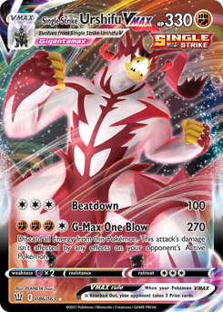 Single Strike Urshifu VMAX, Battle Styles #86, Pokémon TCG card