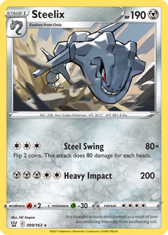 Steelix, Battle Styles #99, Pokémon TCG card