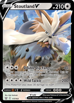 Stoutland V, Battle Styles #117, Pokémon TCG card