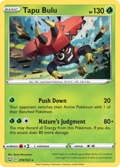 Tapu Bulu, Battle Styles #16, Pokémon TCG card