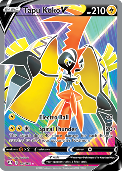 Tapu Koko V, Battle Styles #147, Pokémon TCG card