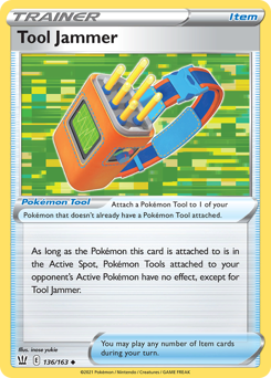 Tool Jammer, Battle Styles #136, Pokémon TCG card