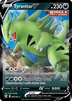 Tyranitar V, Battle Styles #97, Pokémon TCG card